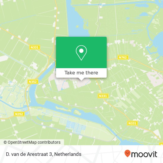 D. van de Arestraat 3, 8325 EX Vollenhove Karte