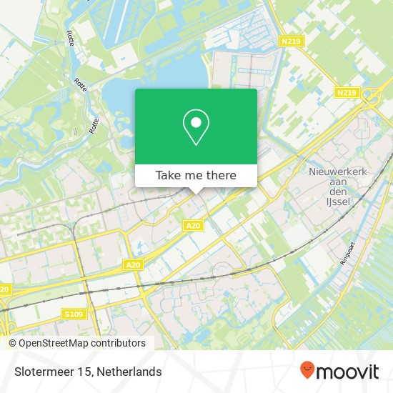 Slotermeer 15, 3068 KW Rotterdam map