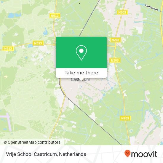 Vrije School Castricum, Dokter van Nieveltweg 20 map