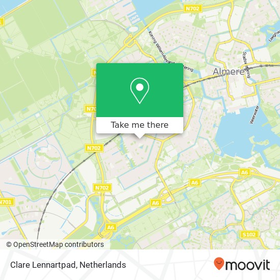 Clare Lennartpad, 1321 CX Almere-Stad Karte