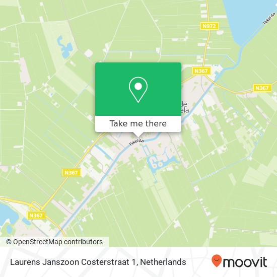 Laurens Janszoon Costerstraat 1, 9665 ND Oude Pekela Karte