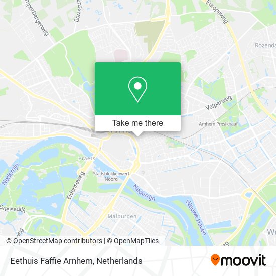 Eethuis Faffie Arnhem map