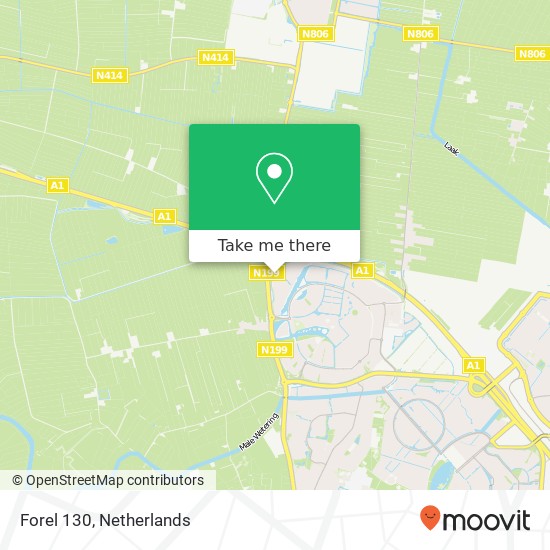 Forel 130, 3824 LD Amersfoort map