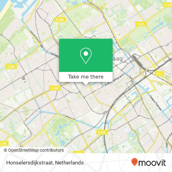 Honselersdijkstraat, Honselersdijkstraat, 2512 Den Haag, Nederland Karte