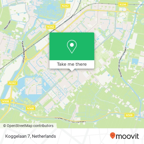 Koggelaan 7, 1705 EK Heerhugowaard Karte