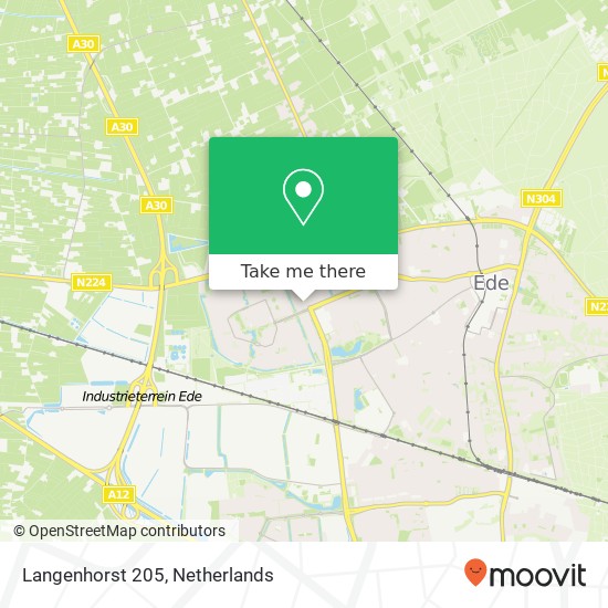 Langenhorst 205, 6714 LJ Ede Karte
