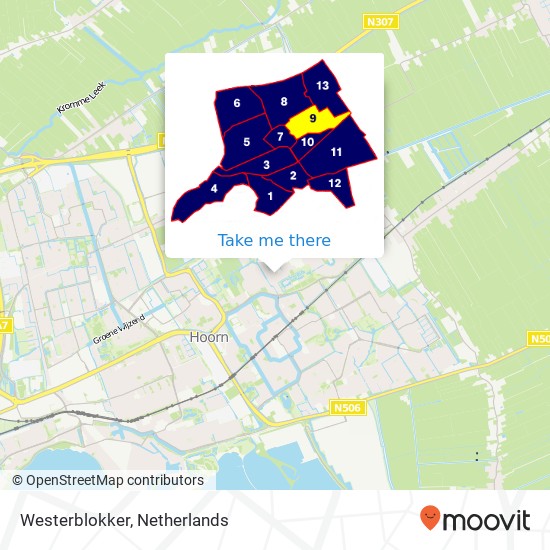 Westerblokker, Westerblokker, Blokker, Nederland map