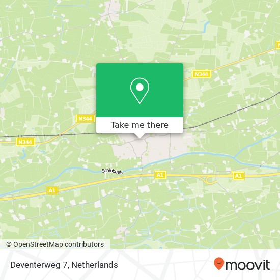 Deventerweg 7, 7437 BH Bathmen map