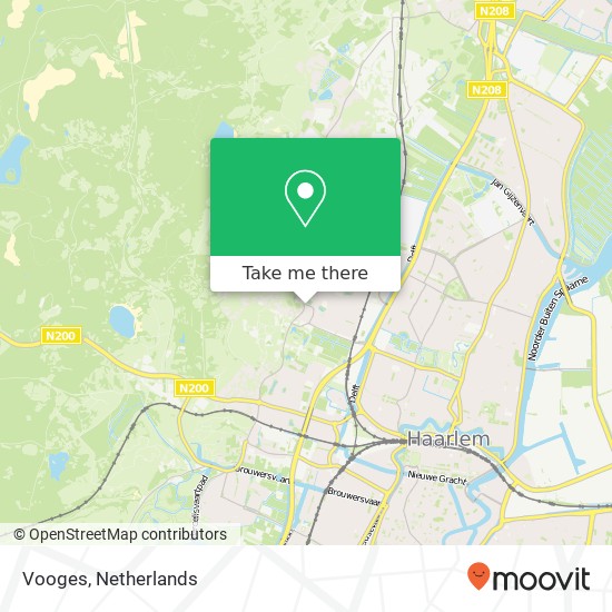 Vooges, Bloemendaalseweg Karte