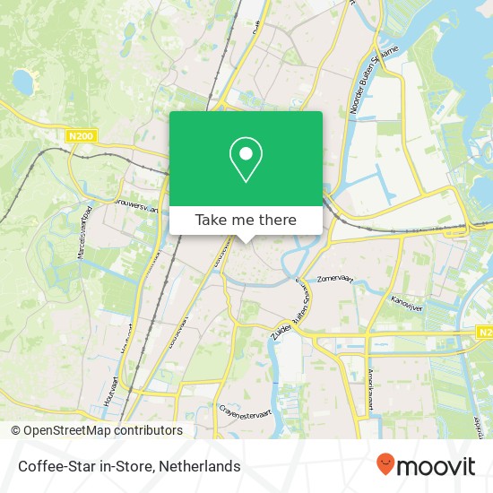 Coffee-Star in-Store, Gasthuisstraat 32 map