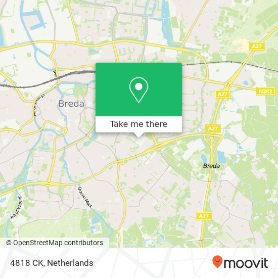 4818 CK, 4818 CK Breda, Nederland Karte