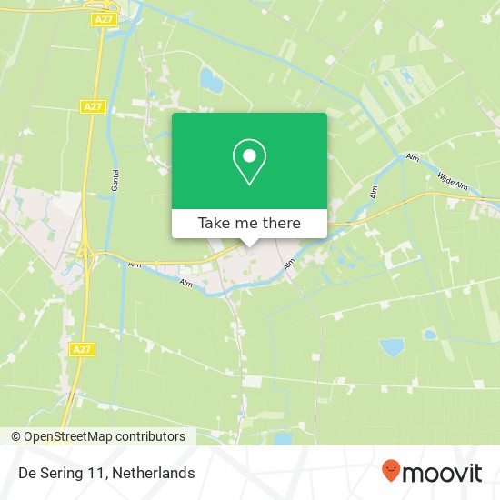 De Sering 11, 4286 CK Almkerk map