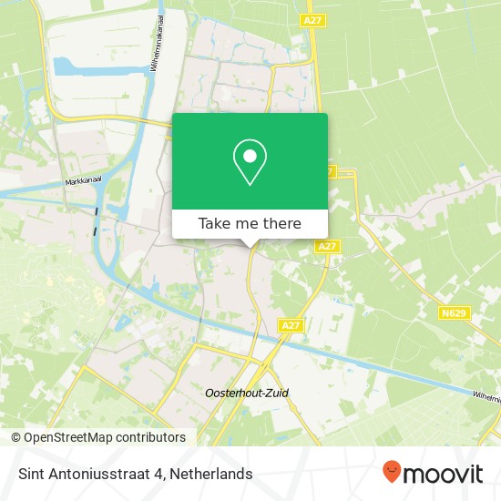 Sint Antoniusstraat 4, 4902 PV Oosterhout Karte