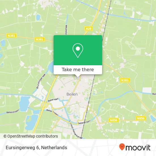 Eursingerweg 6, Eursingerweg 6, 9411 BB Beilen, Nederland Karte
