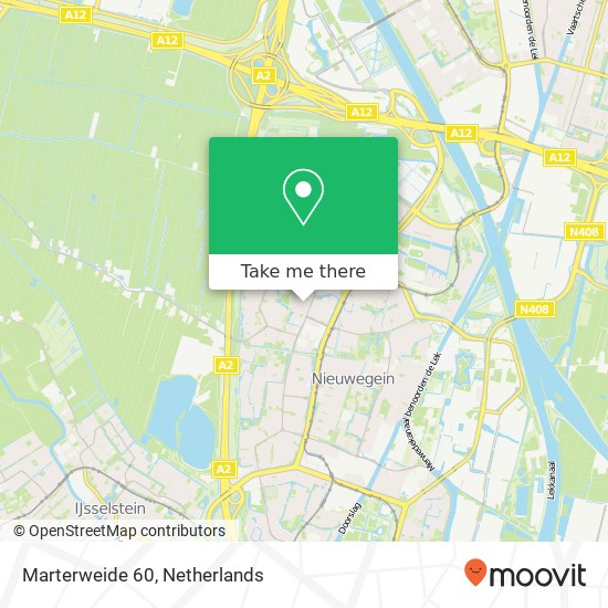 Marterweide 60, 3437 TR Nieuwegein Karte