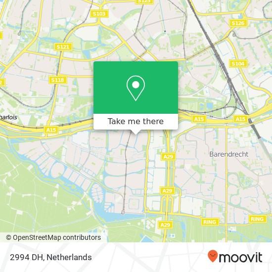 2994 DH, 2994 DH Barendrecht, Nederland map