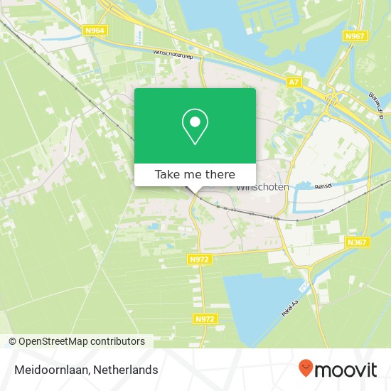 Meidoornlaan, 9674 AH Winschoten map