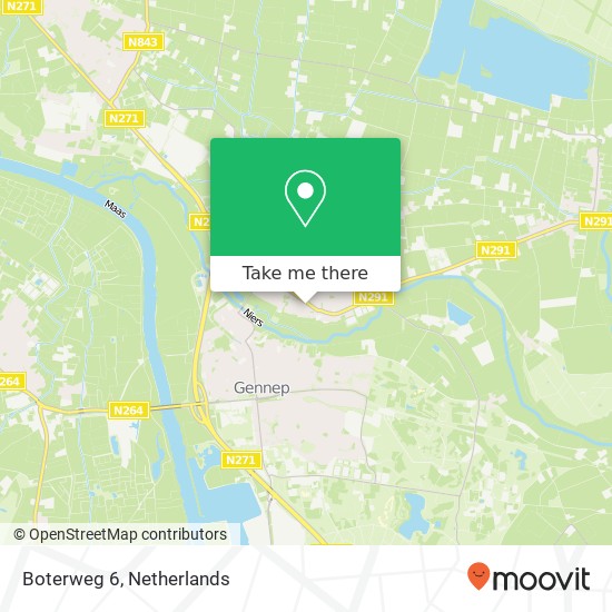 Boterweg 6, 6595 AE Ottersum map