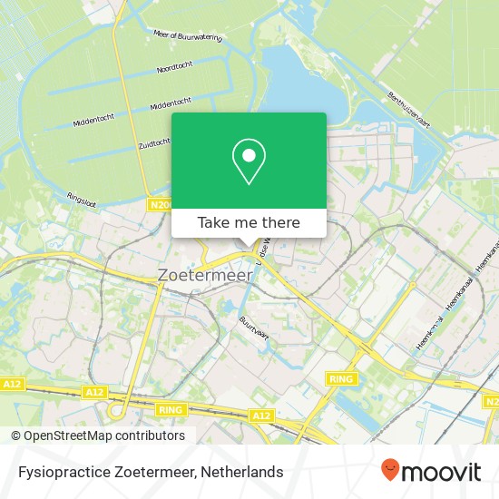 Fysiopractice Zoetermeer, Salomeschouw 154 map