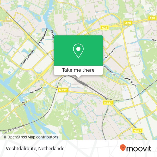 Vechtdalroute, Vechtdalroute, 8011 CW Zwolle, Nederland map