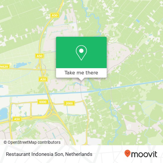Restaurant Indonesia Son, Nieuwstraat 37 map