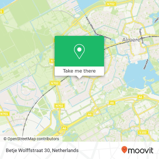 Betje Wolffstraat 30, 1321 CL Almere-Stad map