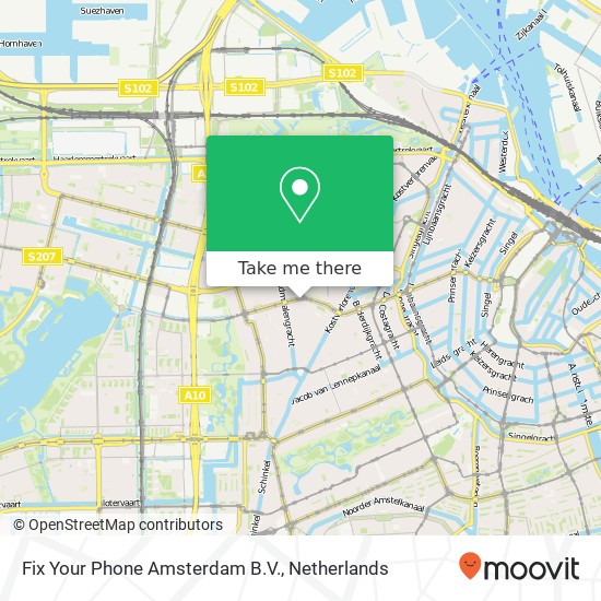 Fix Your Phone Amsterdam B.V., Witte de withstraat 186 map