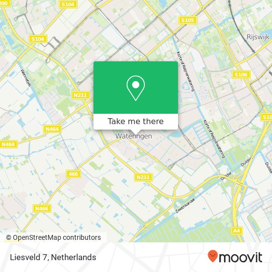 Liesveld 7, 2291 VM Wateringen Karte