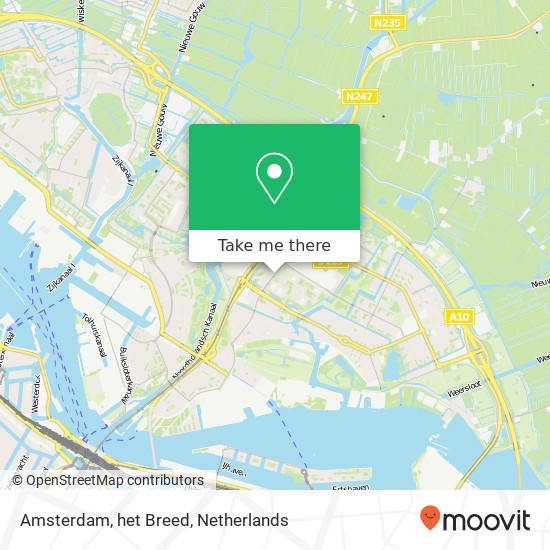 Amsterdam, het Breed map