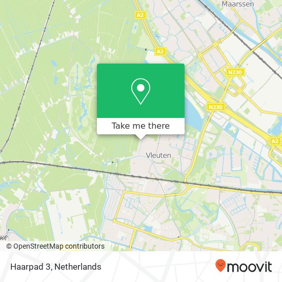 Haarpad 3, 3451 AZ Vleuten Karte