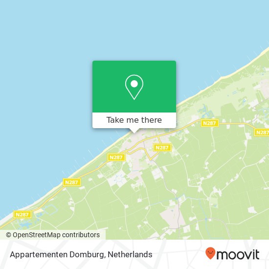 Appartementen Domburg, Badhuisweg 2 Karte