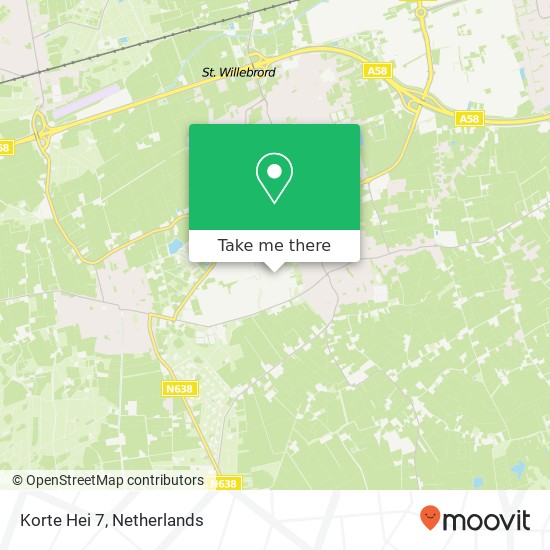 Korte Hei 7, Korte Hei 7, 4714 RD Sprundel, Nederland Karte