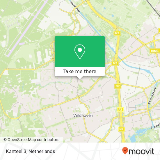 Kanteel 3, 5509 MT Veldhoven Karte