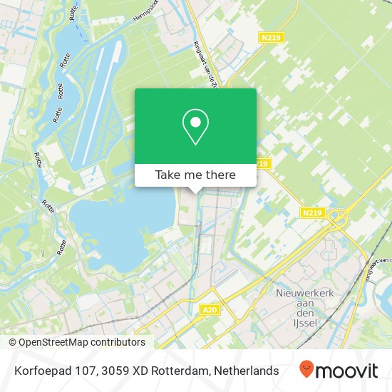 Korfoepad 107, 3059 XD Rotterdam Karte