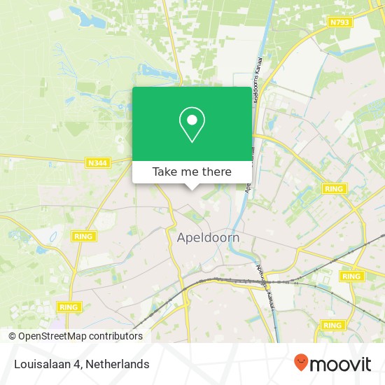 Louisalaan 4, 7316 DR Apeldoorn map