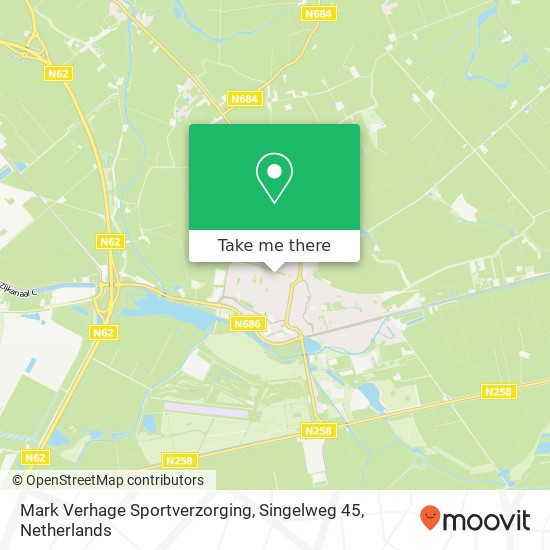 Mark Verhage Sportverzorging, Singelweg 45 map