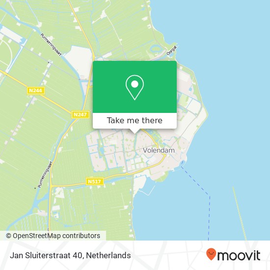 Jan Sluiterstraat 40, 1132 XZ Volendam map