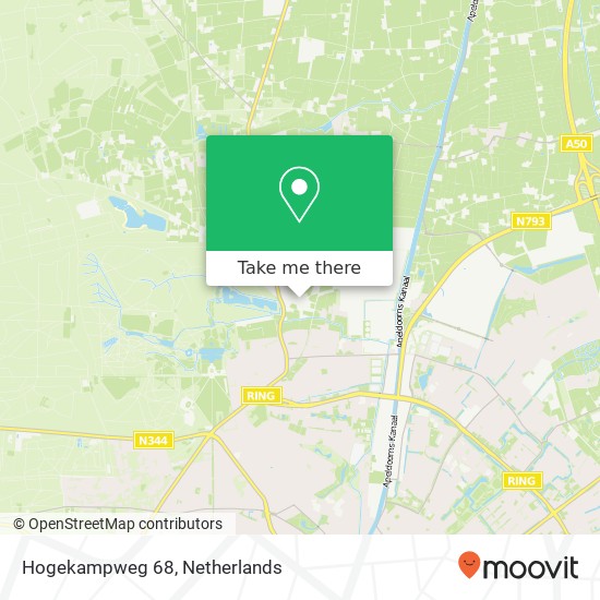 Hogekampweg 68, 7345 EJ Apeldoorn map