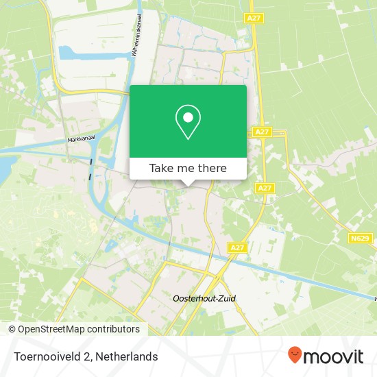 Toernooiveld 2, 4902 PH Oosterhout map