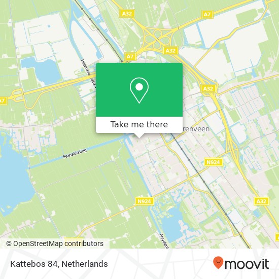 Kattebos 84, 8446 CW Heerenveen map