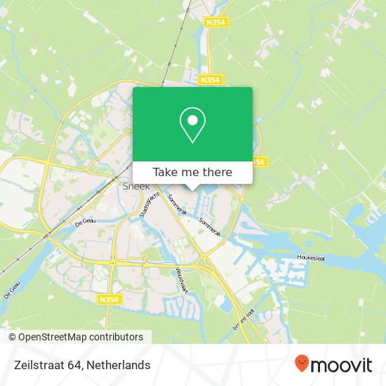 Zeilstraat 64, 8605 BM Sneek map