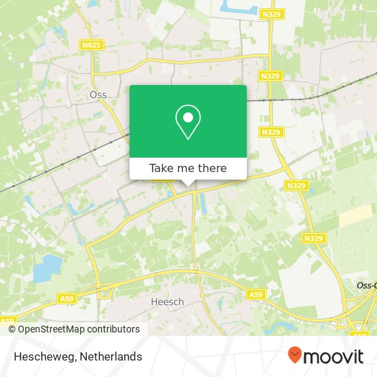 Hescheweg, 5342 EC Oss Karte