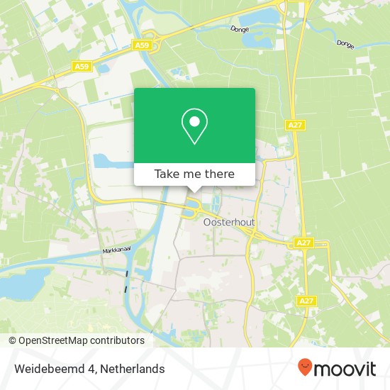 Weidebeemd 4, 4907 GP Oosterhout map