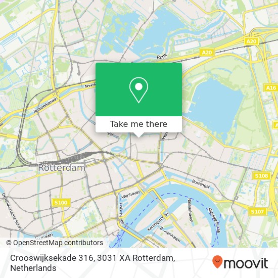 Crooswijksekade 316, 3031 XA Rotterdam map