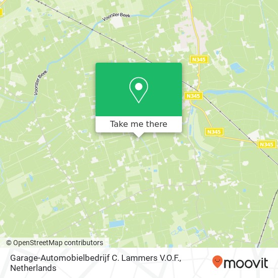 Garage-Automobielbedrijf C. Lammers V.O.F., Weg over het Hontsveld map