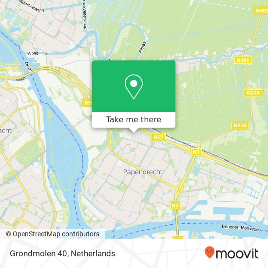 Grondmolen 40, 3352 CB Papendrecht map