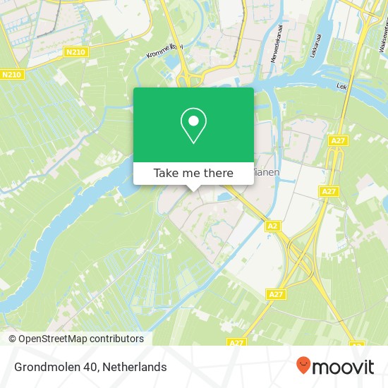 Grondmolen 40, 4133 ED Vianen map