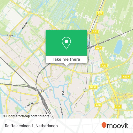 Raiffeisenlaan 1, 3571 TA Utrecht map