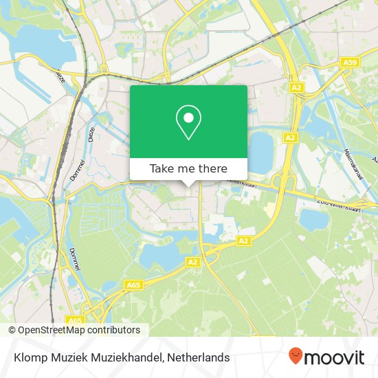 Klomp Muziek Muziekhandel, Vondelstraat 18 map
