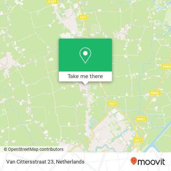 Van Cittersstraat 23, 4333 KT Sint Laurens map